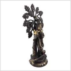 Krishna mit Baum 4,8kg 37,5cm Messing kupferantik rechte Seite