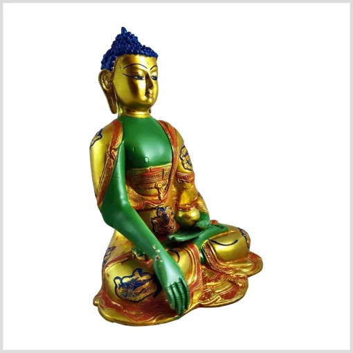 Erdender Buddha Nepalstil grün 25cm 3kg rechts