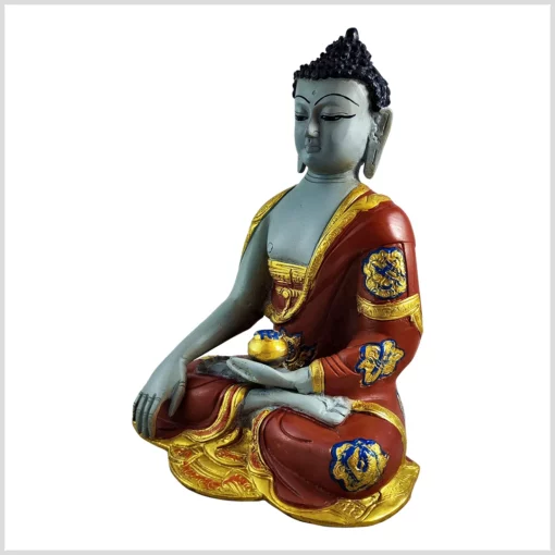 Erdender Buddha Nepalstil grau 25cm 3kg links