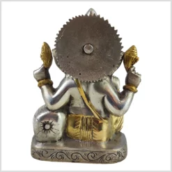Ganesha 17,4cm Silbergold 2,3kg Rückseite