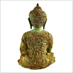 Lehrender Buddha 29cm 6kg hellgrüngold antik hinten