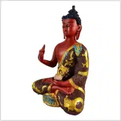 Lehrender Buddha Statue Vitarka nepalrot 23cm links