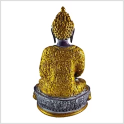 Erleuchteter Buddha 33cm auberginegold Meditation hinten