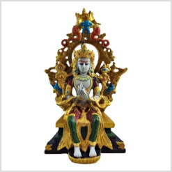 Maitreya Buddha der Zukunft 26cm 16cm 2,6kg Nepalgold grau vorne