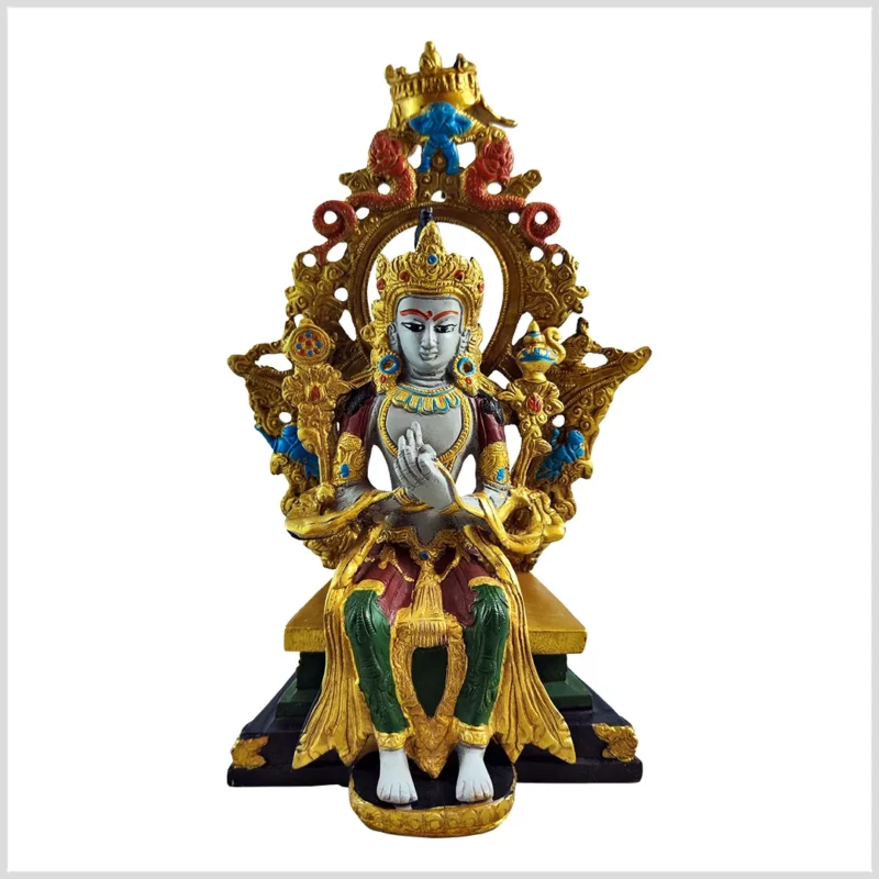 Maitreya Buddha der Zukunft 26cm 16cm 2,6kg Nepalgold grau vorne