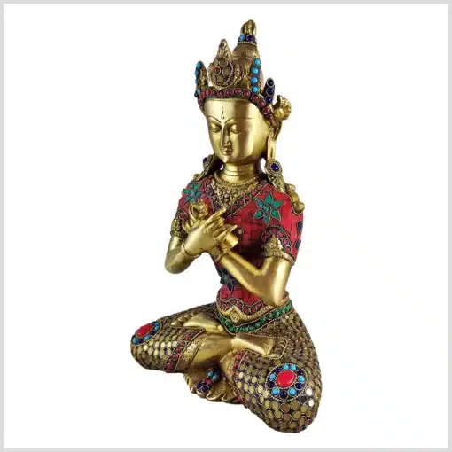 Vajradhara Statue Messing 36cm 5,5kg Steinarbeit links