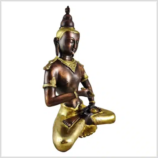 Vajrasattva Statue Messing verkupfert 33,5cm 4,5kg DC Kupfergold rechts