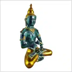 Vajrasattva Statue aus Messing 33,5cm 4,5kg türkisgold rechte Seite