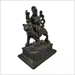 Alte Durga Statue auf Tiger sitzend 16,5cm links