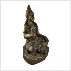 Shiva sitzend mit Abhaya Mudra Bronze antik 25,8cm rechts
