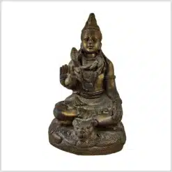 Shiva sitzend mit Abhaya Mudra Bronze antik 25,8cm Vorderseite