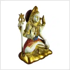Sitzender Shiva 17cm 11cm goldweiß bunt rechte Seite